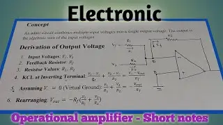 Electronics I Operational Amplifier I IC-741 I Short Notes I PGTRB I PHYSICS I NEET I TAMIL IPART-01