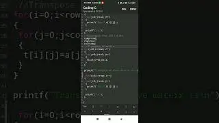 C PROGRAMMING/ TRANSPOSE OF MATRIX ❎❎ #programming #shorts
