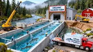 Miniature Construction: Building a Salmon Fish Farm for the Countryside 🐟🌊