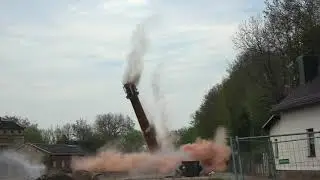 Sprengung Industrieschornstein Glauchau 2021