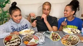 HALAL GUYS MUKBANG | Osh and Akela