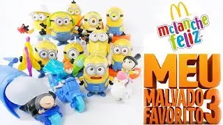 Meu Malvado Favorito 3 Coleção Completa McLanche Feliz Jul/17 [Review] McDonalds Minions brinquedos