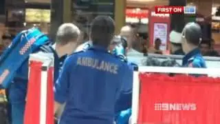 A man was knocked unconscious in an unprovoked attack at Parramatta Westfield