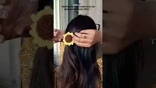 Handmade crochet sunflower hair tie 🌻 ₹99 only