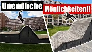 EXTREME CHALLENGES im NEUBAUGEBIET: Ist das der PERFEKTE PARKOUR-SPOT!? | Doppel Saltos & Schrauben!