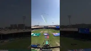 JF-17 Thunder flypast National Stadium Karachi Champions Trophy 2025 #championstrophy2025 #pakvsnz