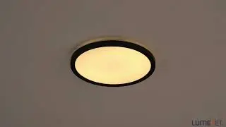 Philips CL550 Superslim SceneSwitch black ceiling LED lamp IP44 15W 1300lm 2700K 25x2.3cm