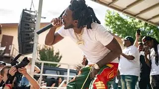 Mozzy Live Performing in Modesto CA on Mchenry Ave with KwinRadio & Lil John