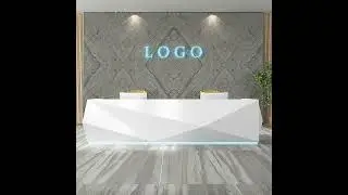 QTCG-6 High end modern reception table with LOGO