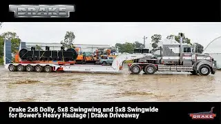 Drake 2x8 Dolly, 5x8 Swingwing and 5x8 Swingwide for Bower's Heavy Haulage | Drake Driveaway