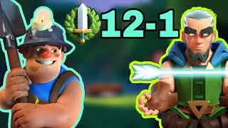 12 Win Classic Challenge with Miner Magic Archer - Clash Royale