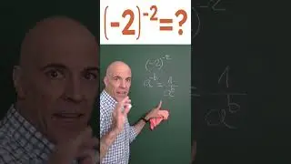 POTENCIA CON BASE NEGATIVA Y EXPONENTE NEGATIVO. Matem&aacute;ticas B&aacute;sicas.