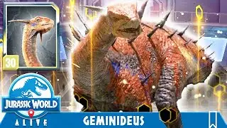 NEW APEX GEMINIDEUS MAX LEVEL 30!!! (JURASSIC WORLD ALIVE)