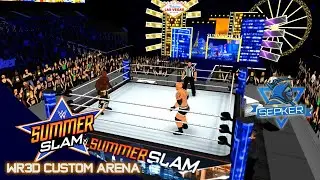 SUMMERSLAM 2021 CUSTOM WR3D ARENA BY SEPKER | WITH APRON & POSTS | NEW SET DESIGN