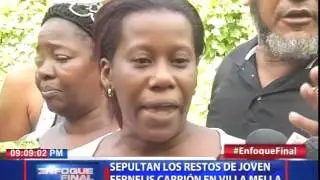 Sepultan los restos de joven asesinado por sacerdote en Villa Mella
