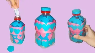 DIY Cute Money bank with waste bottle|| Kawaii money bank ||Make money saving box
