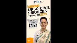 TOPPERS ON ETHICS| MS. RIA DABI, RANK 15, UPSC CIVIL SERVICES 2020| TIP #129