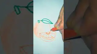 #133 Orange fruit drawing for kids #drawing #fruitdrawing #orangetree #orange #easydrawing