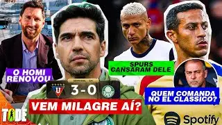 AINDA D&Aacute; PRO PALMEIRAS? l TOTTENHAM CANSOU DE RICHARLISON l MESSI RENOVA AT&Eacute; 2028 l BARCELONA E+
