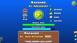 [MOBILE] Malware 100% (2 coins) by Mr. Lorenzo & Enlex | SECOND rebeat lol