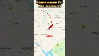 4 Days long | Rameswaram Express | Okha - Rameshwar express route #map #routelink