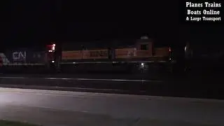 CN Industrial Train With CN 4950 CN 4776 & BNSF 2090 Locomotives Sarnia Yard