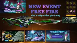 Free fire New event |AWM x AN94 Ring EventFree I  Trouble Night Event Interface Open Kaise Kare|