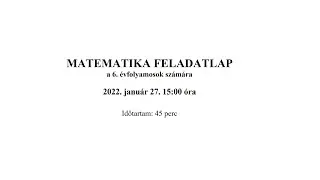 6 osztályos matek felvételi 2022. január 27. - 9. feladat