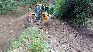 Final Touch-JCB Backhoe Loader-Leveling Remote Hilly Narrow Road