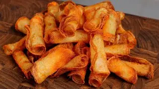 Double Crispy Fried Potatoes | Potato Roll Chips | Potato Snacks | 3 Ingredients