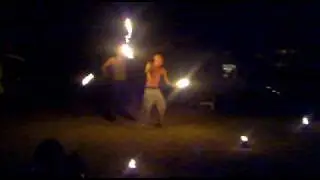 Feuerwelt Festival - warming up firedance