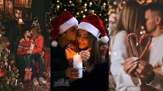 Cute Couple Christmas photoshoot poses ideas | christmas poses for couples | christmas photography