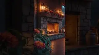 Cozy Evening Fire 🌙cozy evening, fire ambience, fireplace shorts, relax vibes, calm night