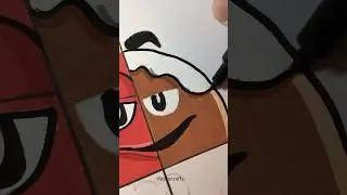 Drawing M&M Red 4 Ways Christmas Treats Edition Part 2 #shorts