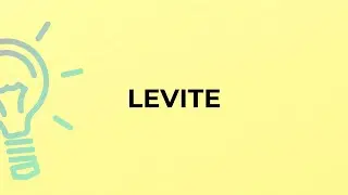 What is the meaning of the word LEVITE?