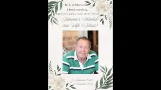 Gedenkdiens van Johan van Wijk, 5 Jan 1946 - 2 Jan 2025