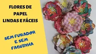 FLOR DE PAPEL LINDA E FÁCIL DE FAZER