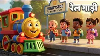 रेल गाड़ी 🚂 | Kids Song | Hindi Cartoon Train Song🚆 | Cartoon Video 🎉