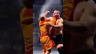 #kungfu The little martial monk is too wise to defeat the giant beast with skills.