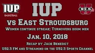 IUP Splits With East Stroudsburg - U92 recap (1-10-18)