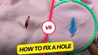 Grandma teach you how to fix a hole with leaf shape| Daily Challenge #2