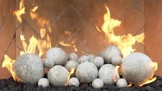 Grand Canyon Gas Logs Silver Cannon Fireballs