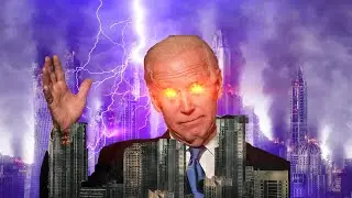 32 FOOT PRESIDENT BIDEN IS TYPING....