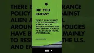 FACTS 4 REAL - How many People are INSURED against ALIEN ABDUCTION? #shorts