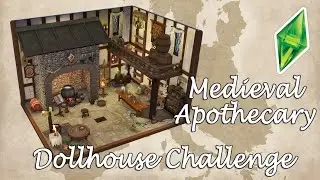 DOLLHOUSE CHALLENGE - MEDIEVAL APOTHECARY - SIMS 4 SPEED BUILD - NoCC