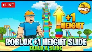 I Built The TALLEST Slide in Roblox! +1 Height Slide