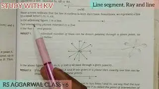 Line segment,Ray and line l RS AGGARWAL l class -6 l chapter - 11