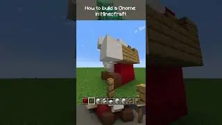 How to make a Gnome in Minecraft | Tutorial #feedshorts#minecraft #tutorial #easy #amazing #funny