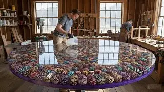 The Spectacular of Epoxy - From Pine Cones to a Super Beautiful and Easy-to-Make Table
