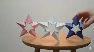 3D paper star ✨ origami paper star#how to make paper start#DIYstar